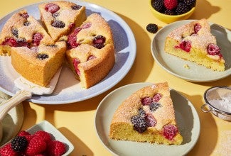Sunken Berry Almond Cake
