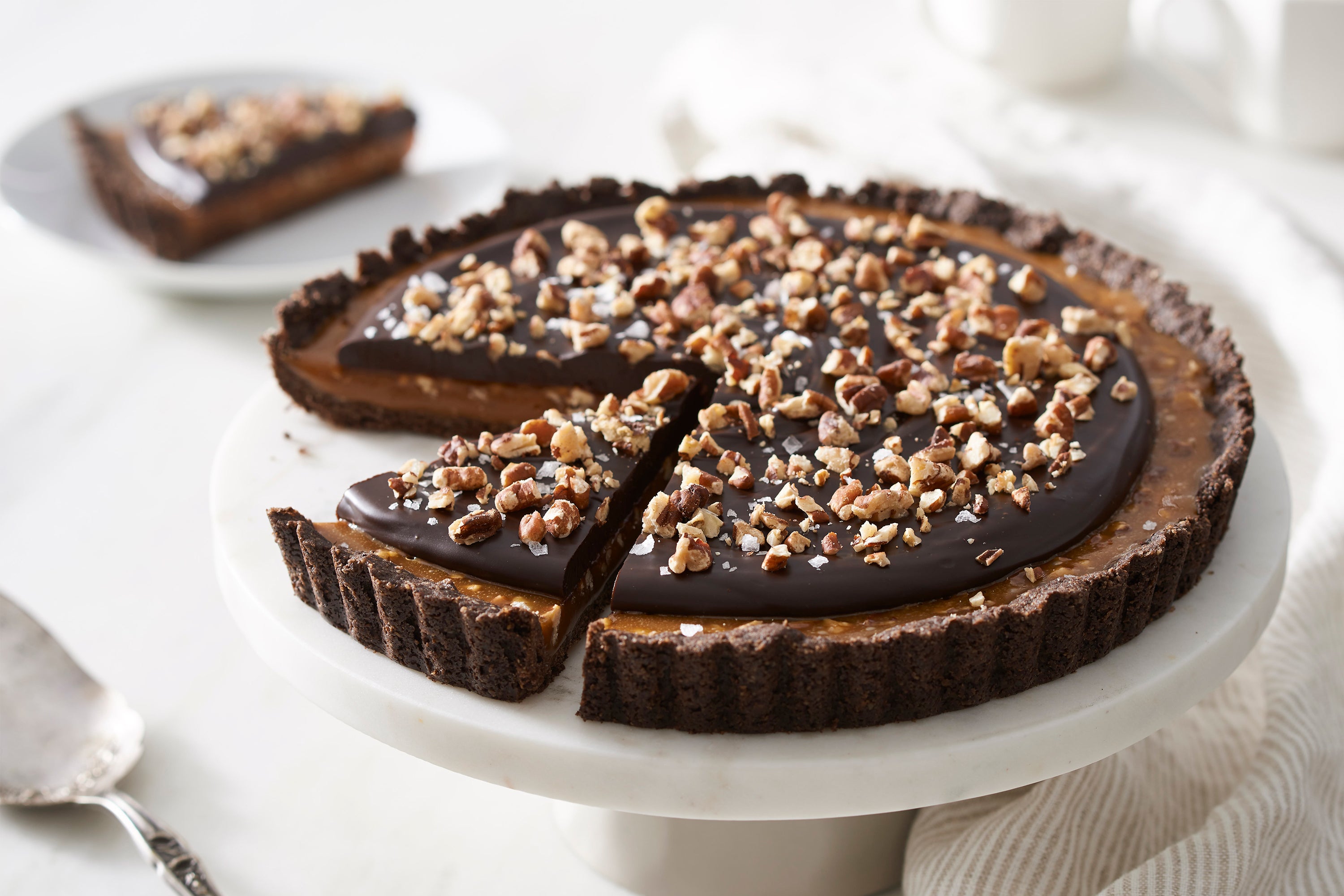 Salted Pretzel Chocolate Tart