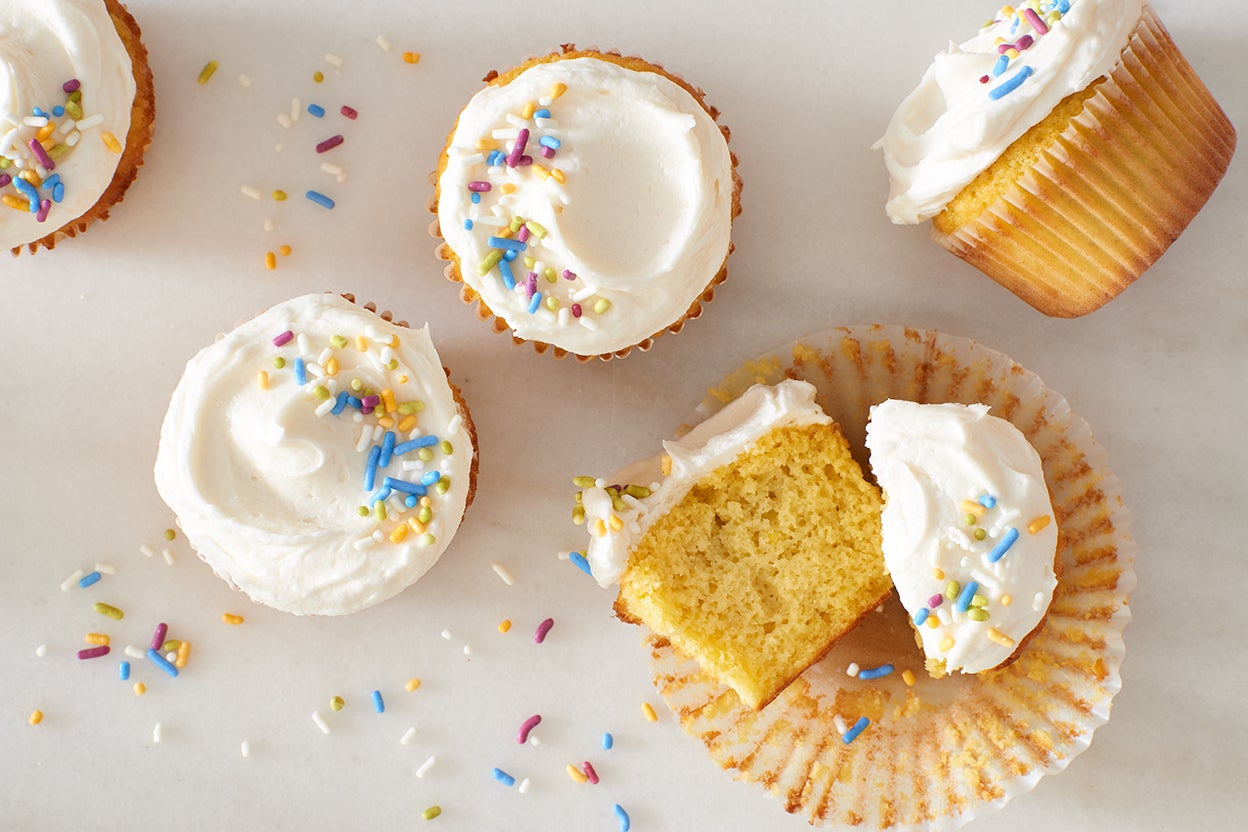 Gluten-Free Vanilla Coconut Flour Cupcakes Recipe | King Arthur Baking