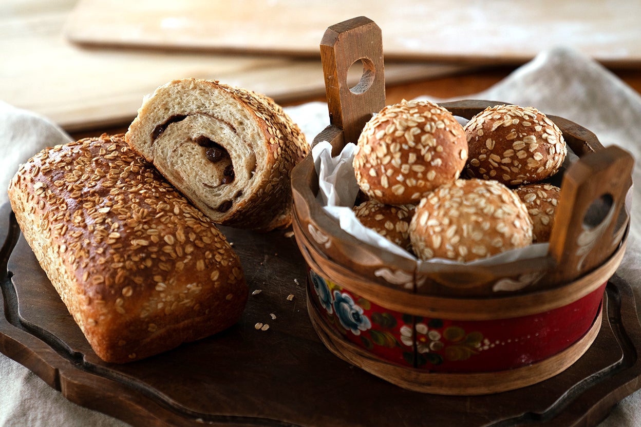 country kitchen light oatmeal bread