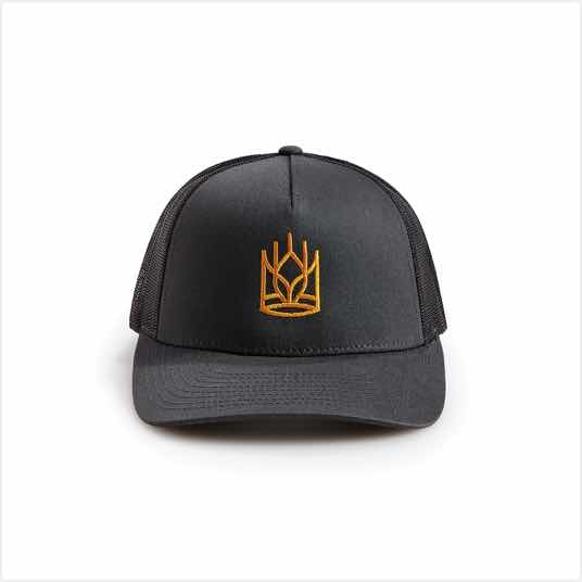 Modern Trucker Hat – Gold Crown