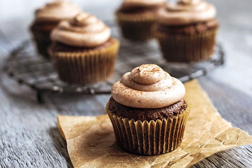 Rye Gingerbread Cupcakes