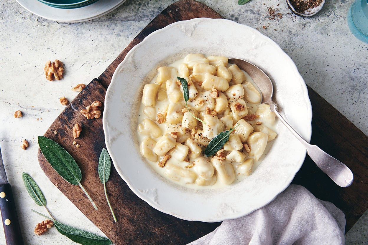 Gnocchi with Gorgonzola Cream Sauce - A Sprinkle and A Splash