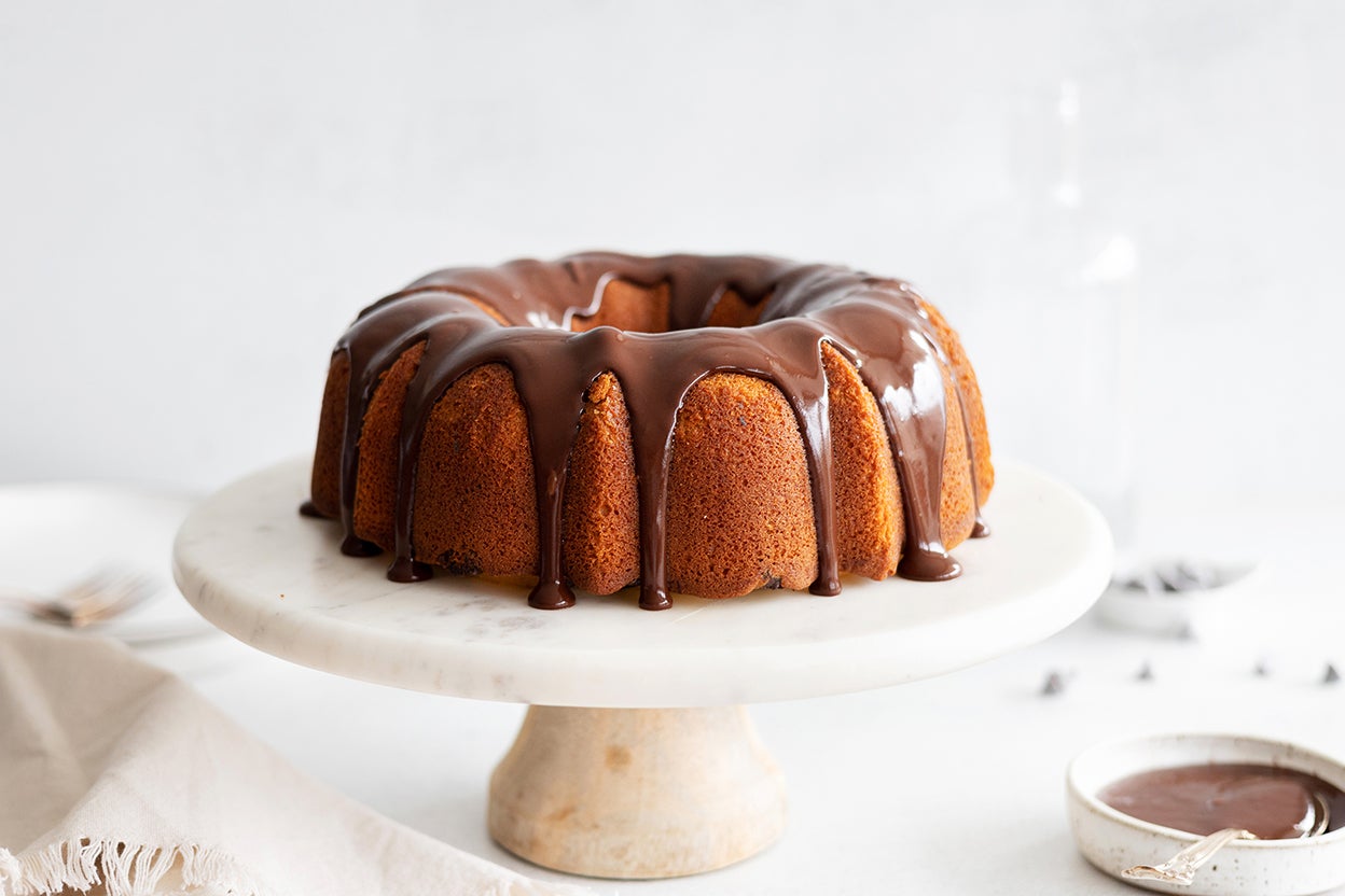 Chocolate & almond marbled bundt cake recipe