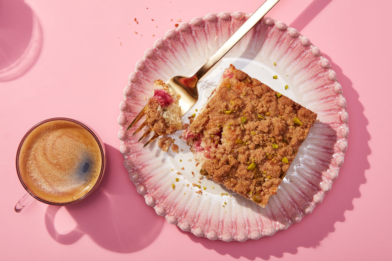 Rhubarb-Ginger Coffee Cake Recipe