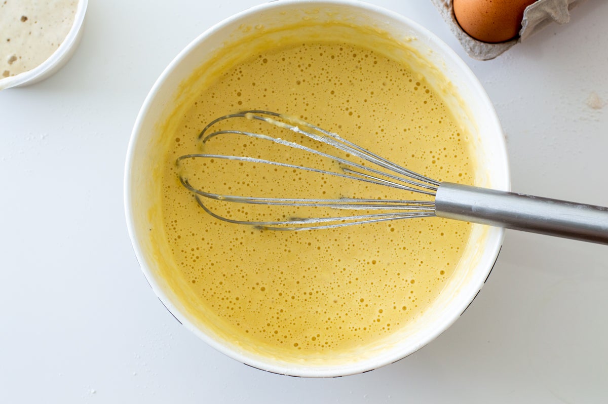 Mixing batter for sourdough popovers