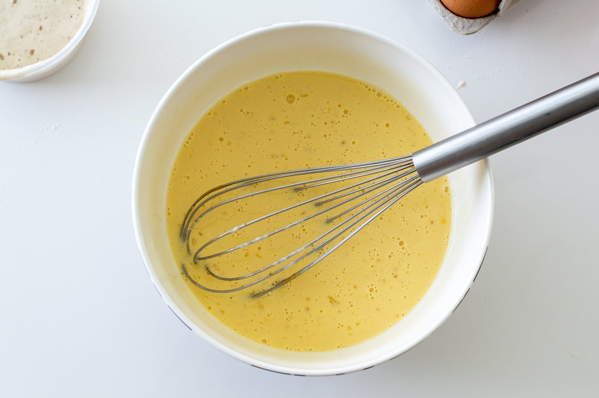 Mixing batter for sourdough popovers