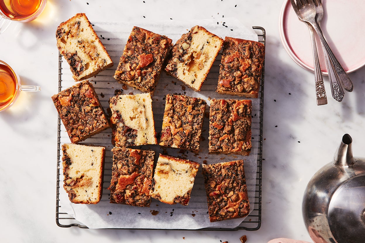 Black Sesame Halva Coffee Cake Recipe