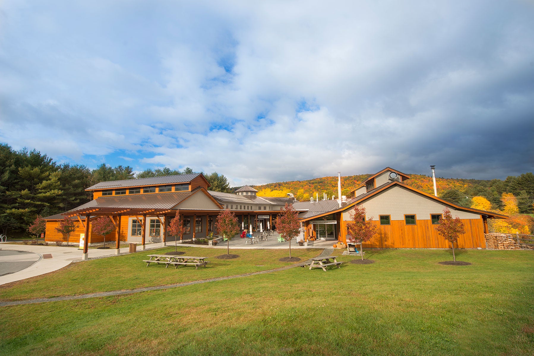 Looking at the exterior or King Arthur Baking's Norwich, VT campus