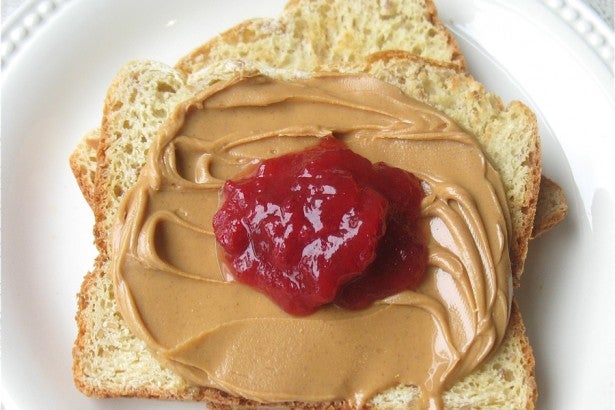 PB+J with Gluten-Free Bread via @kingarthurflour