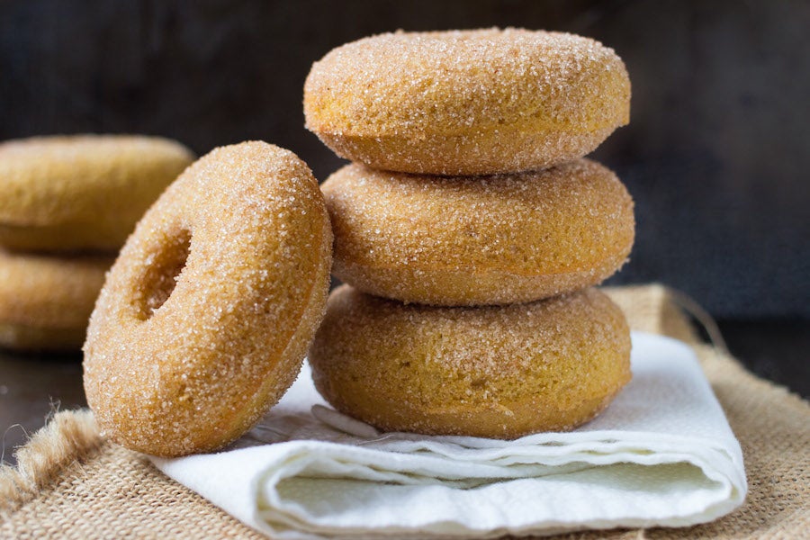 Gluten-Free Pumpkin Cake Doughnuts via @kingarthurflour