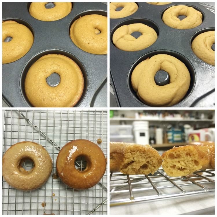 Comparing doughnuts, with and without potato flour.