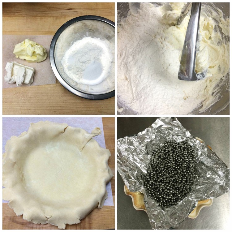 Making the pie crust.
