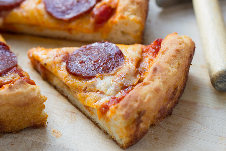 Deep Dish Gluten-Free Pizza via @kingarthurflour