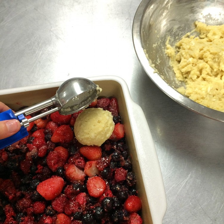 How to make Almond Flour Berry Cobbler via @kingarthurflour