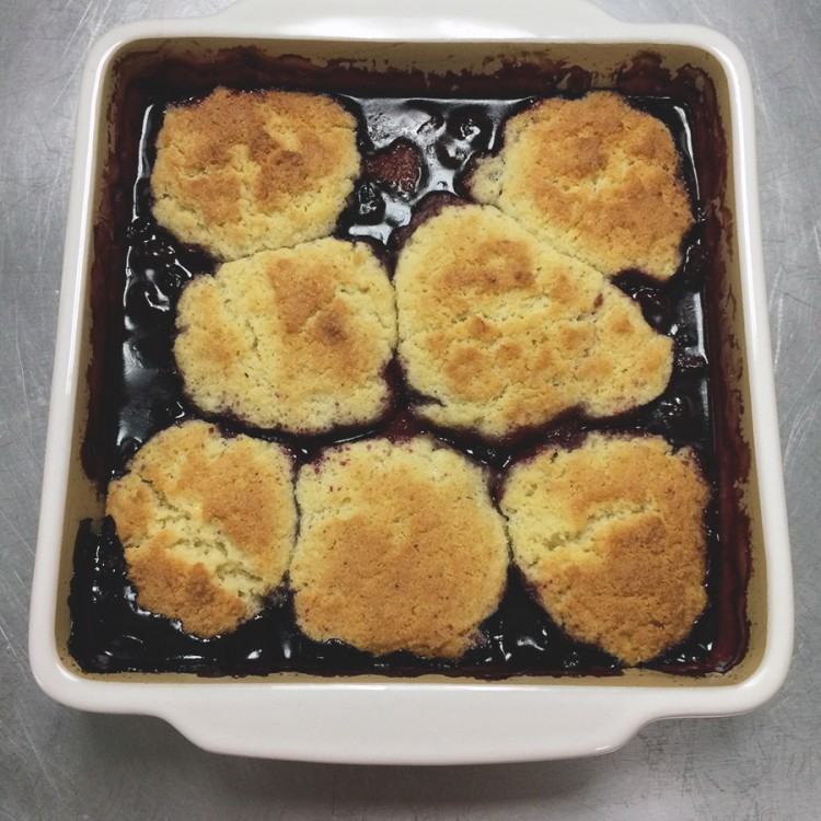 Almond Flour Berry Cobbler via @kingarthurflour