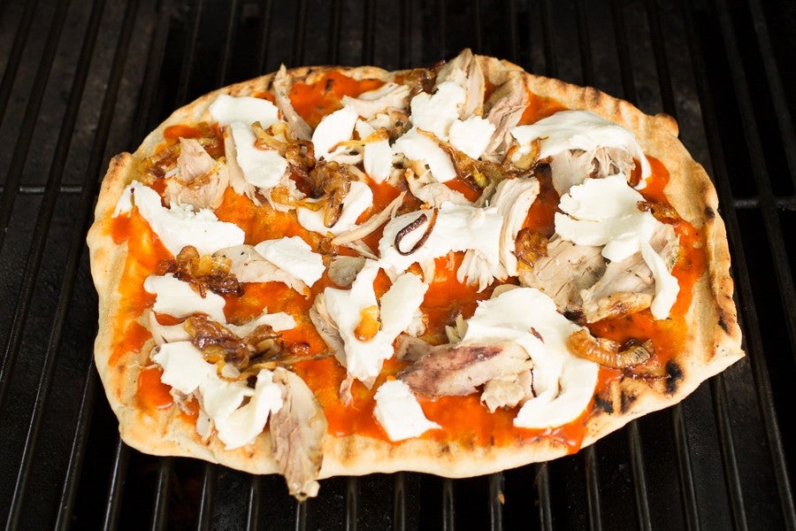 Grilled Pizza via @kingarthurflour