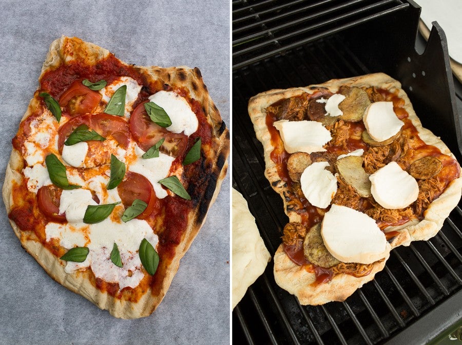 Grilled Pizza via @kingarthurflour