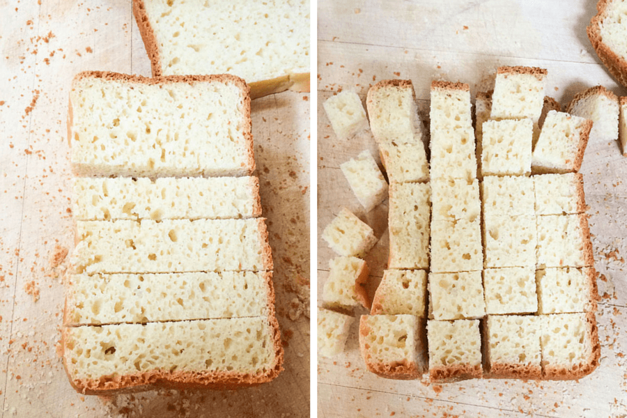 How to make gluten-free croutons via @kingarthurflour