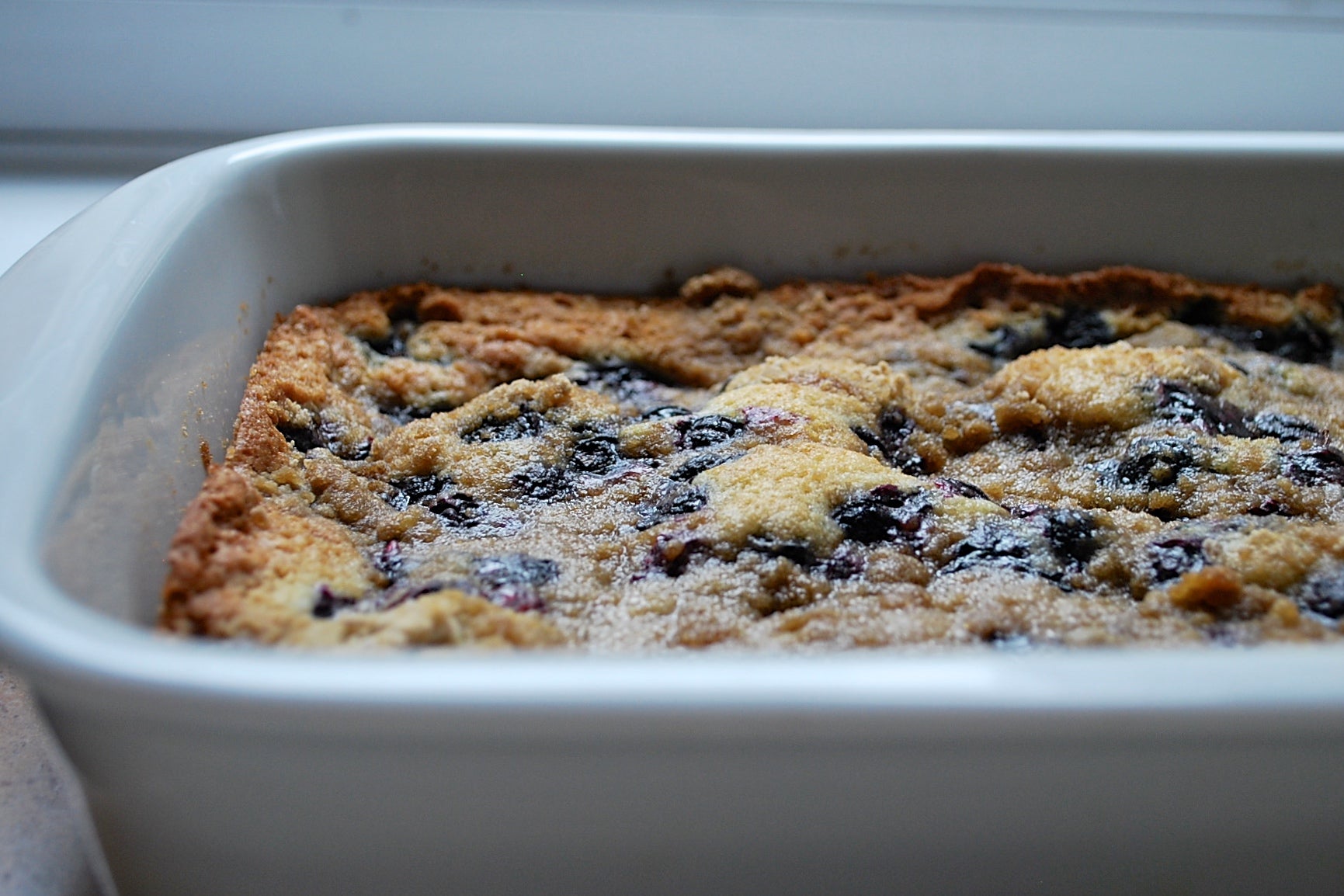 Blueberry Buckle via @kingarthurflour