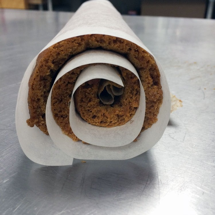 How to make Pumpkin Cream Cheese Roll via @kingarthurflour