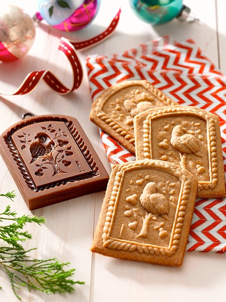 Raspberry Shortbread Mold-Carved Wood Gingerbread Biscuits Shortbread Mold