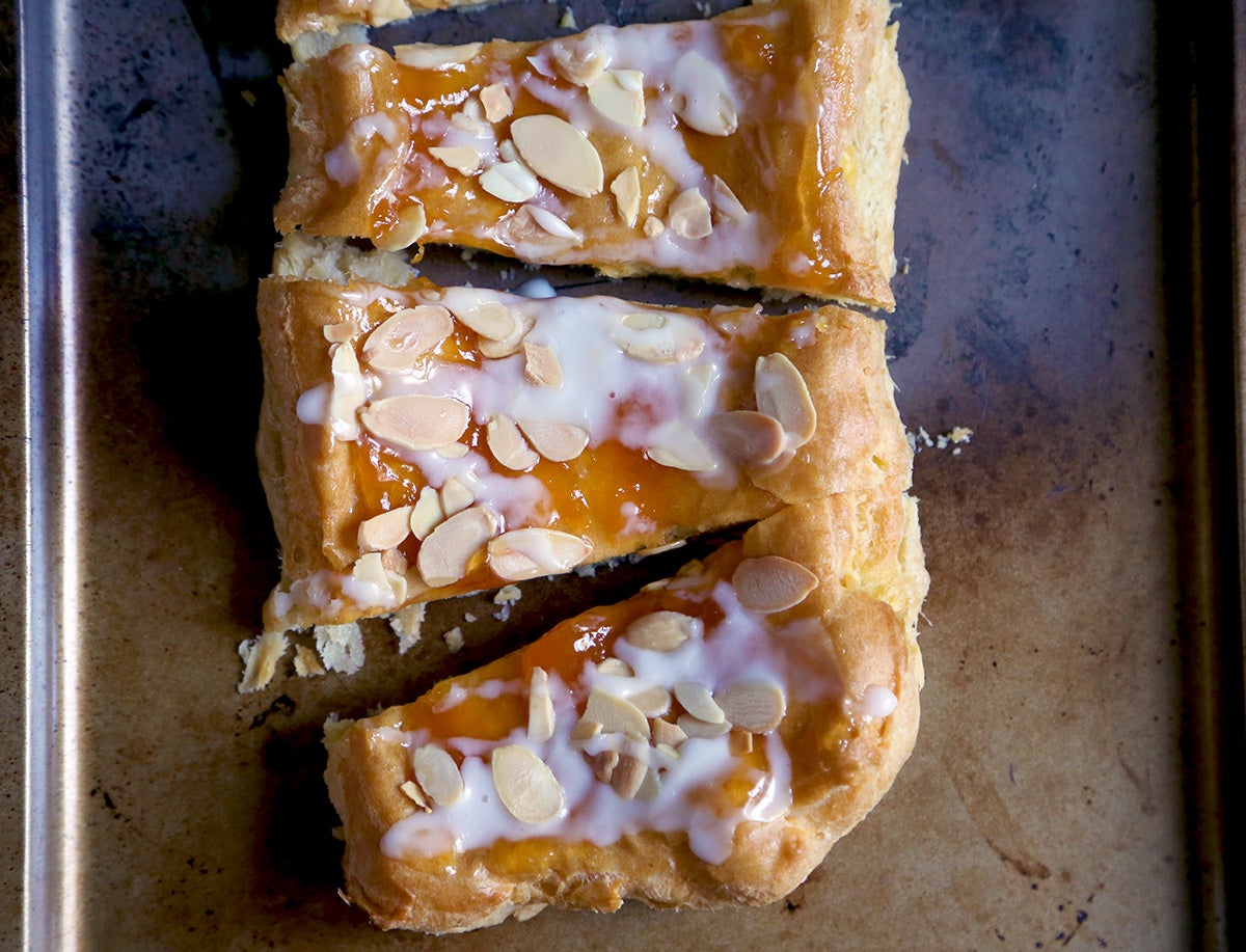 Almond puff loaf via @kingarthurflour