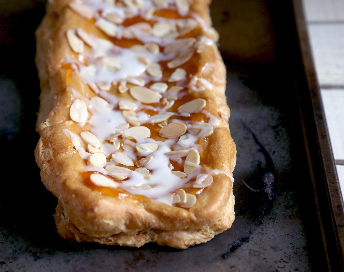 Almond puff loaf via @kingarthurflour