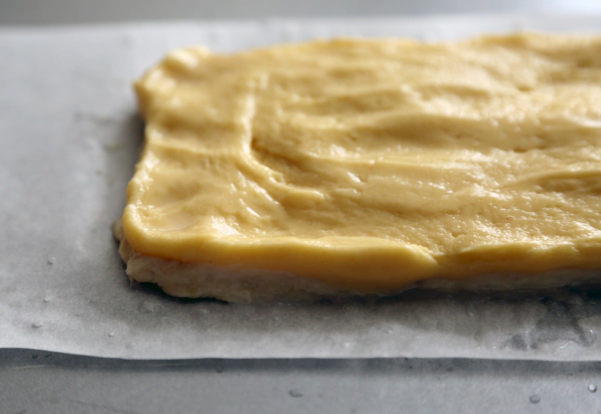 Almond puff loaf via @kingarthurflour