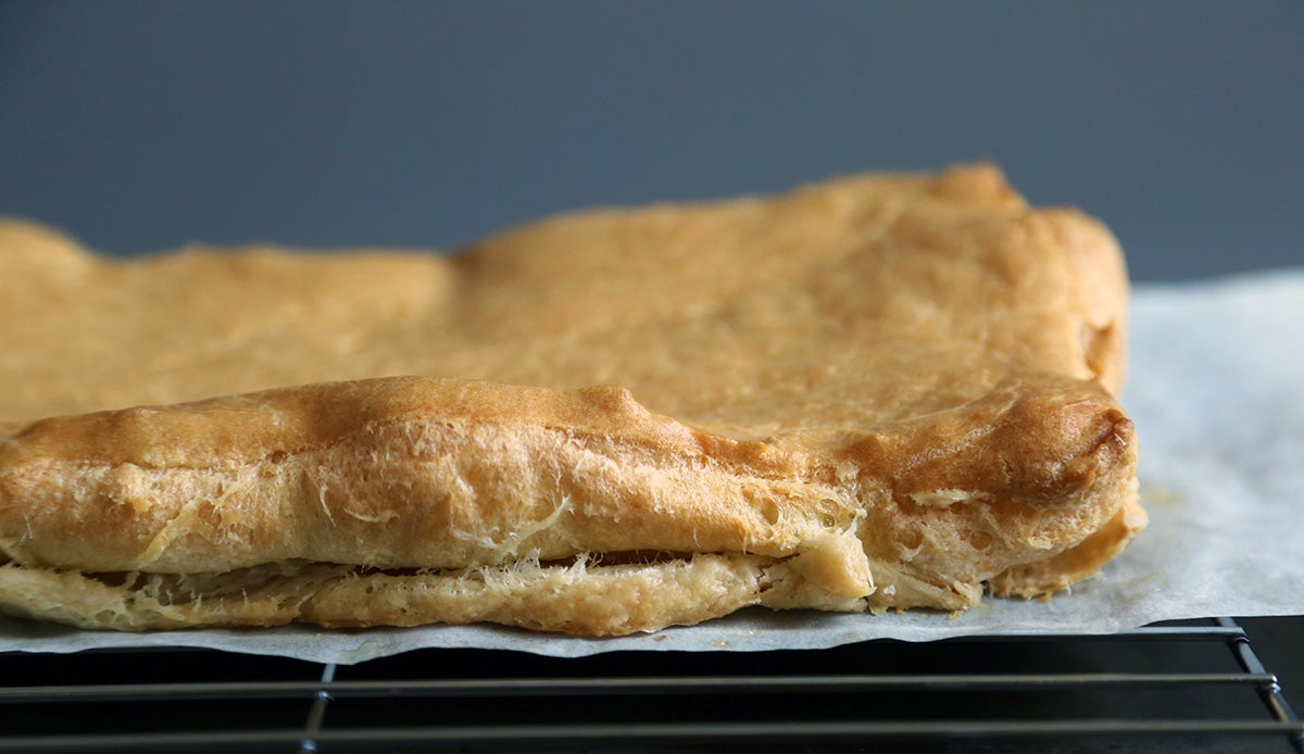 Almond puff loaf via @kingarthurflour