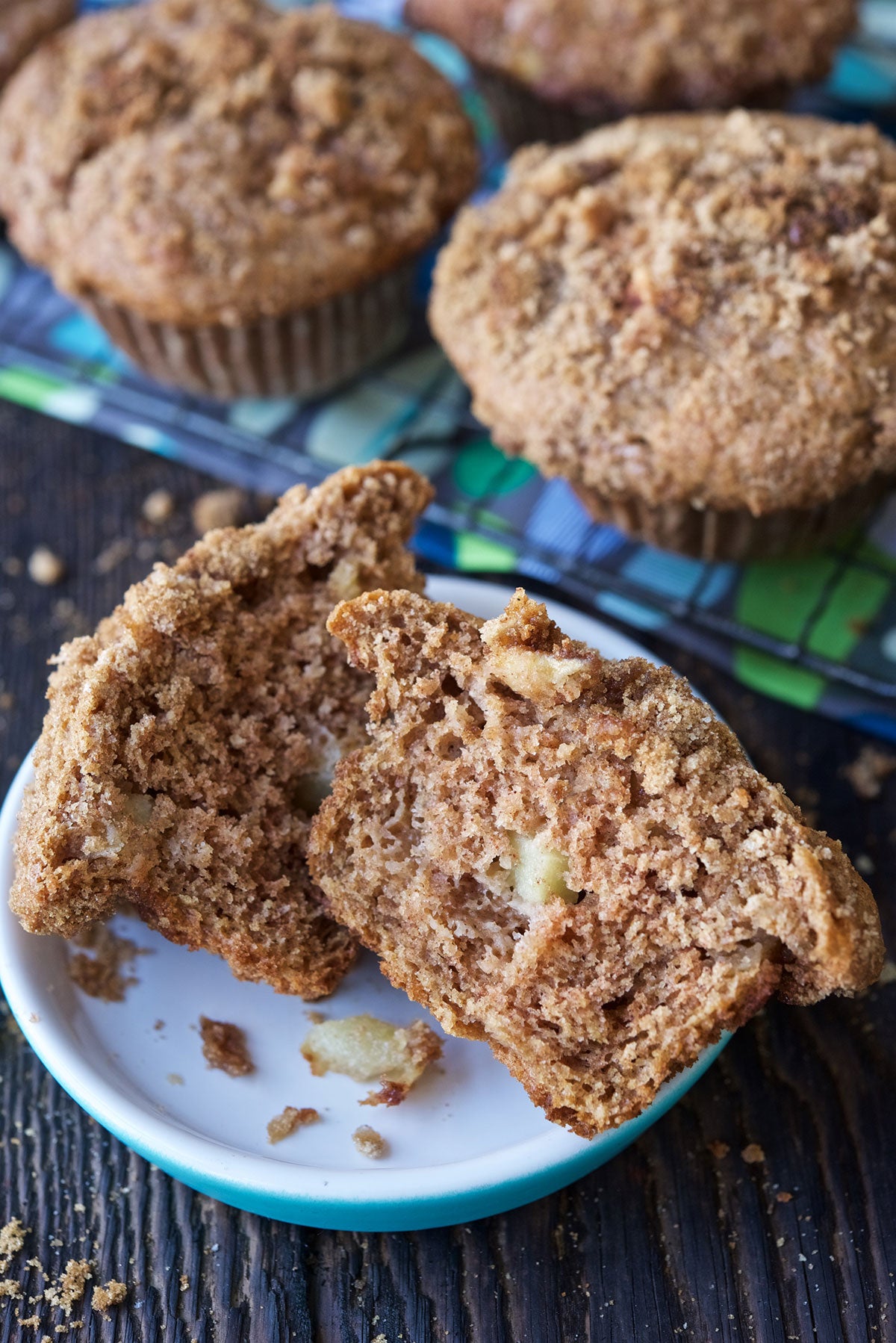 Apple muffins via @kingarthurflour