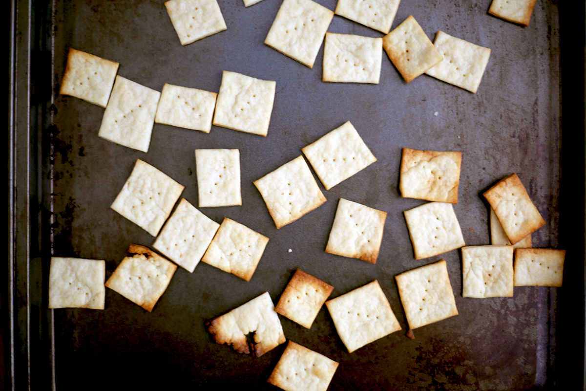 Homemade Crackers via @kingarthurflour