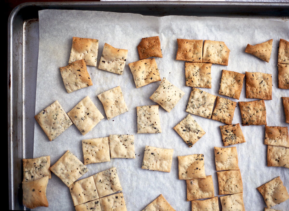 Homemade Crackers via @kingarthurflour