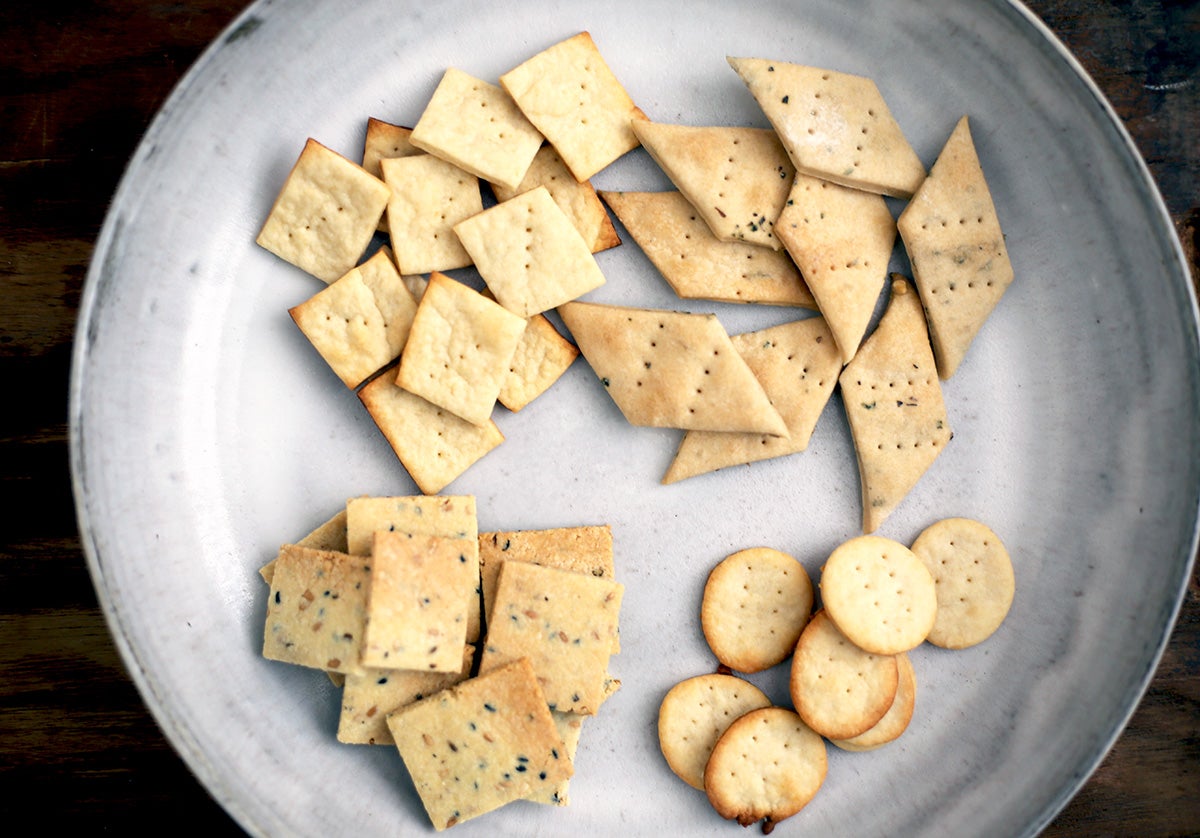 Homemade Crackers via @kingarthurflour