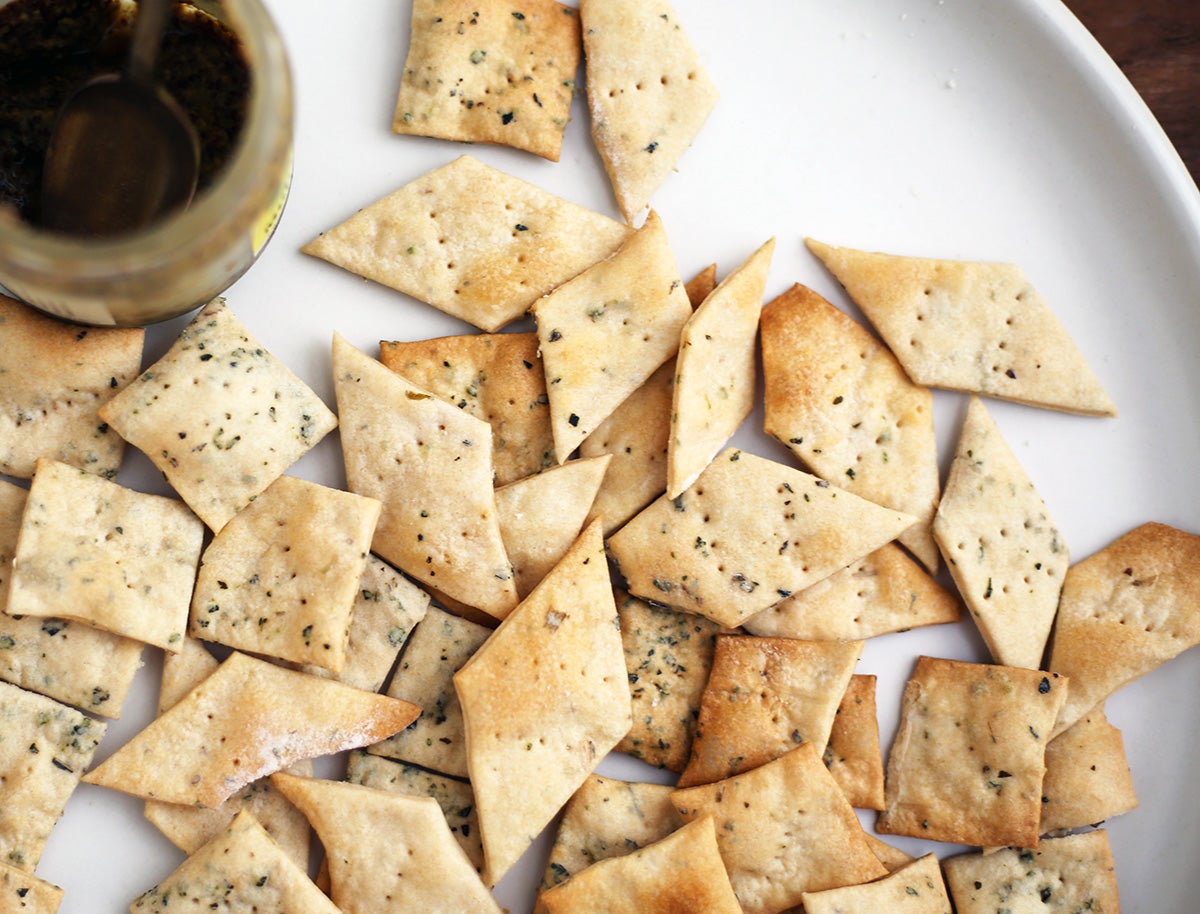 Homemade Crackers via @kingarthurflour