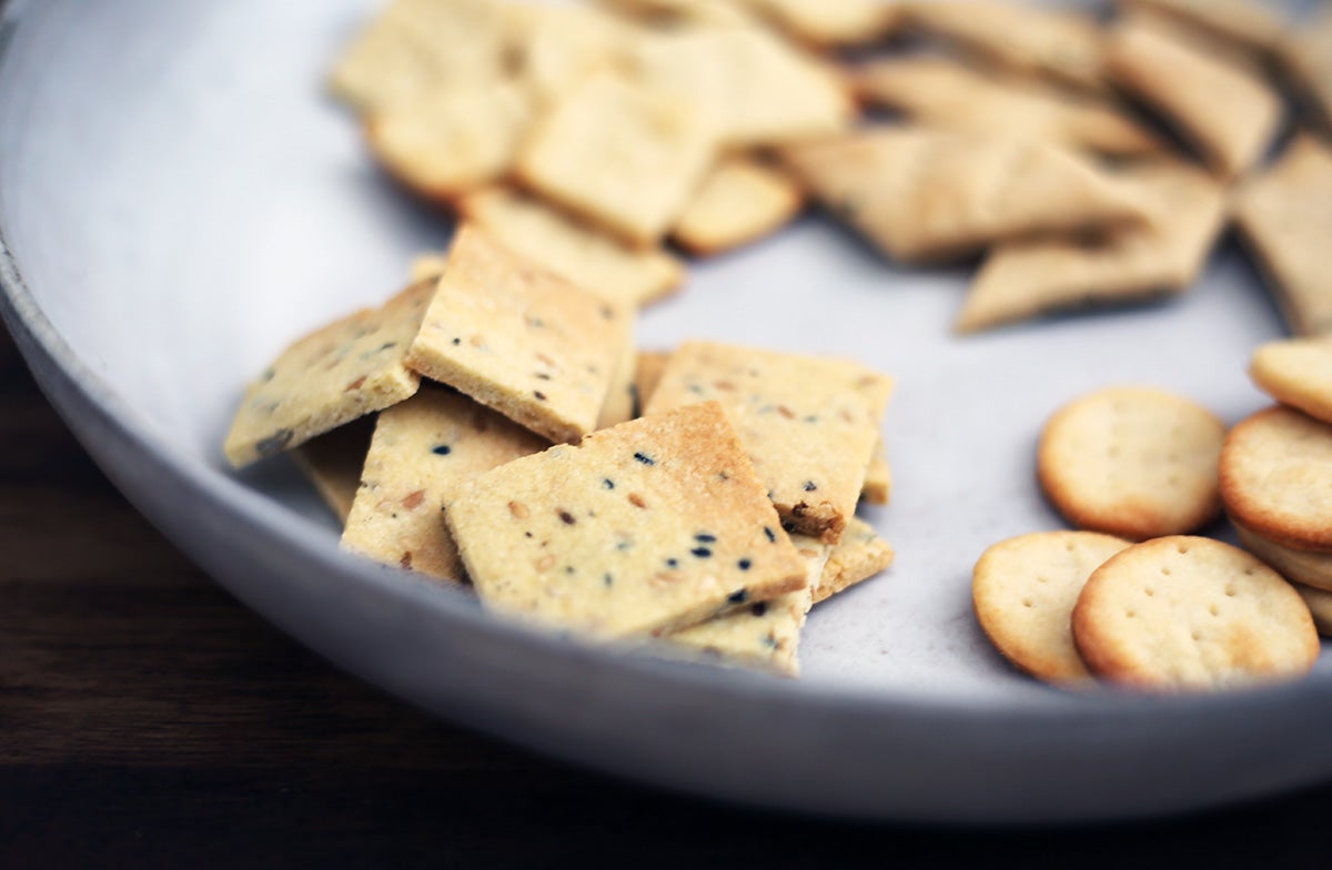 Homemade Crackers via @kingarthurflour