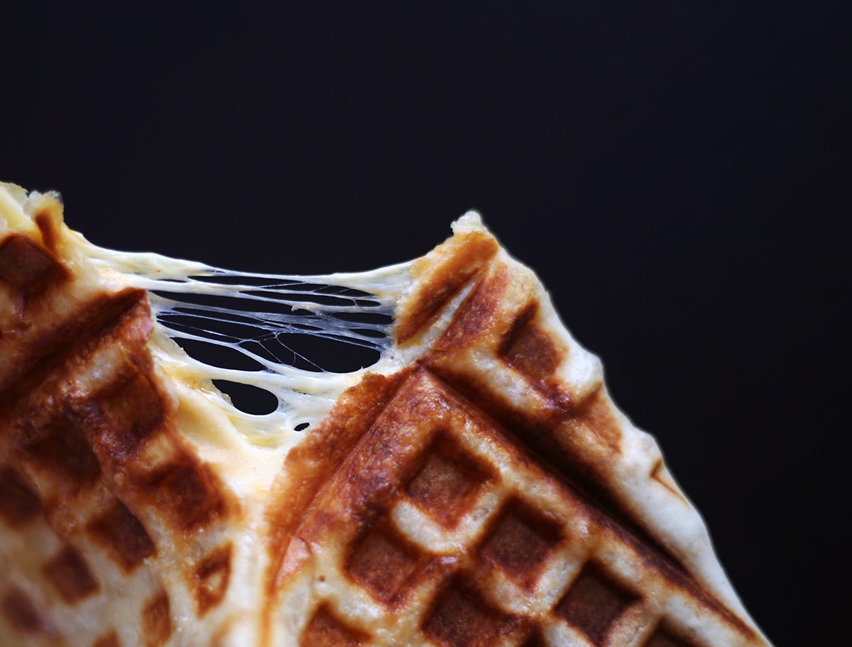 Savory waffles via @kingarthurflour