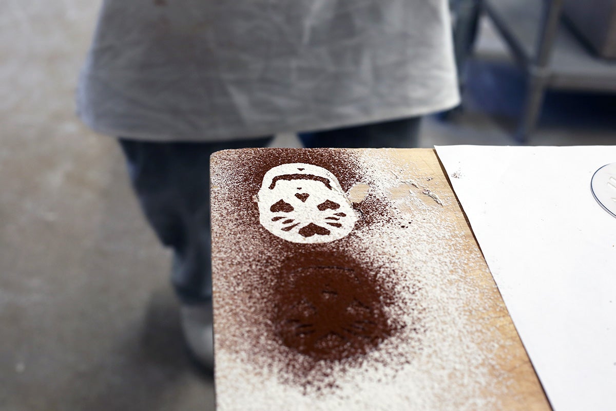Artisan bread stenciling via @kingarthurflour