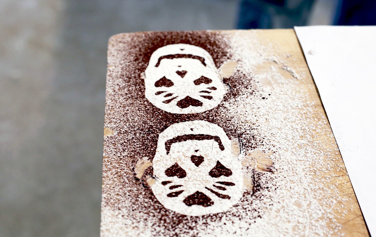 Artisan bread stenciling via @kingarthurflour