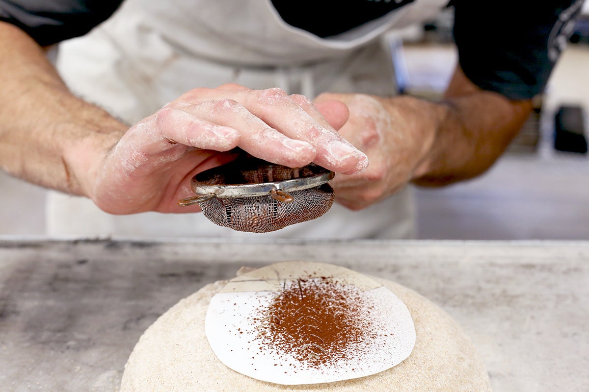 Artisan bread stenciling via @kingarthurflour