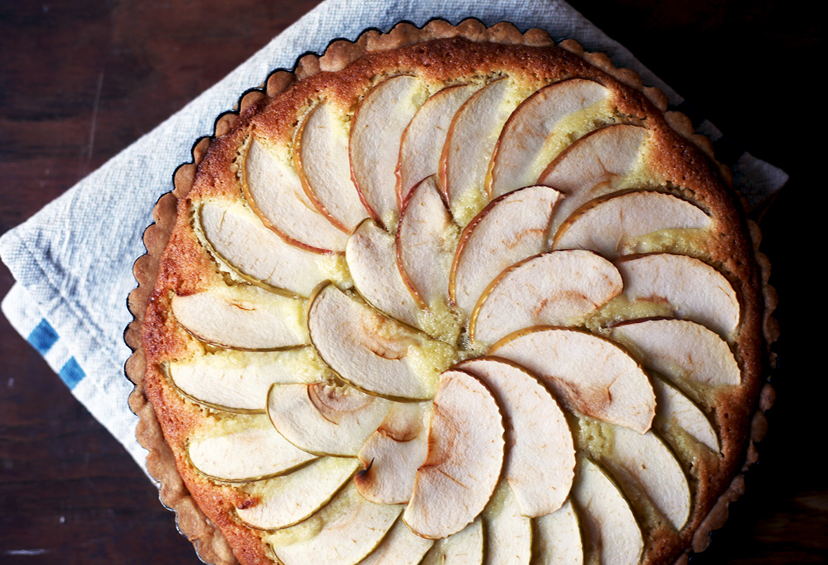 French apple tart via @kingarthurflour