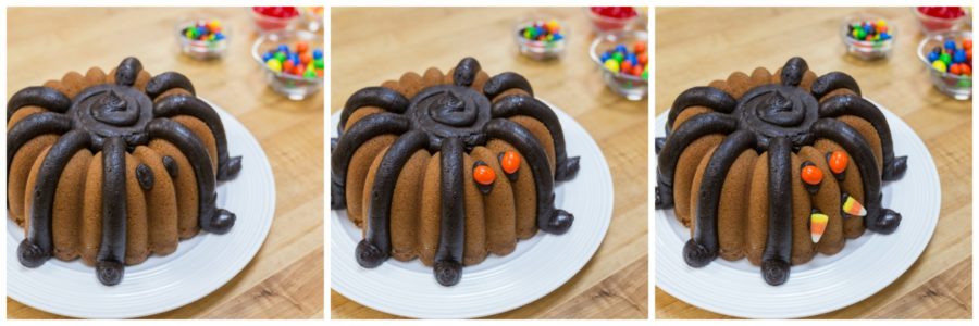 How to make Halloween Spider Bundt via @kingarthurflour