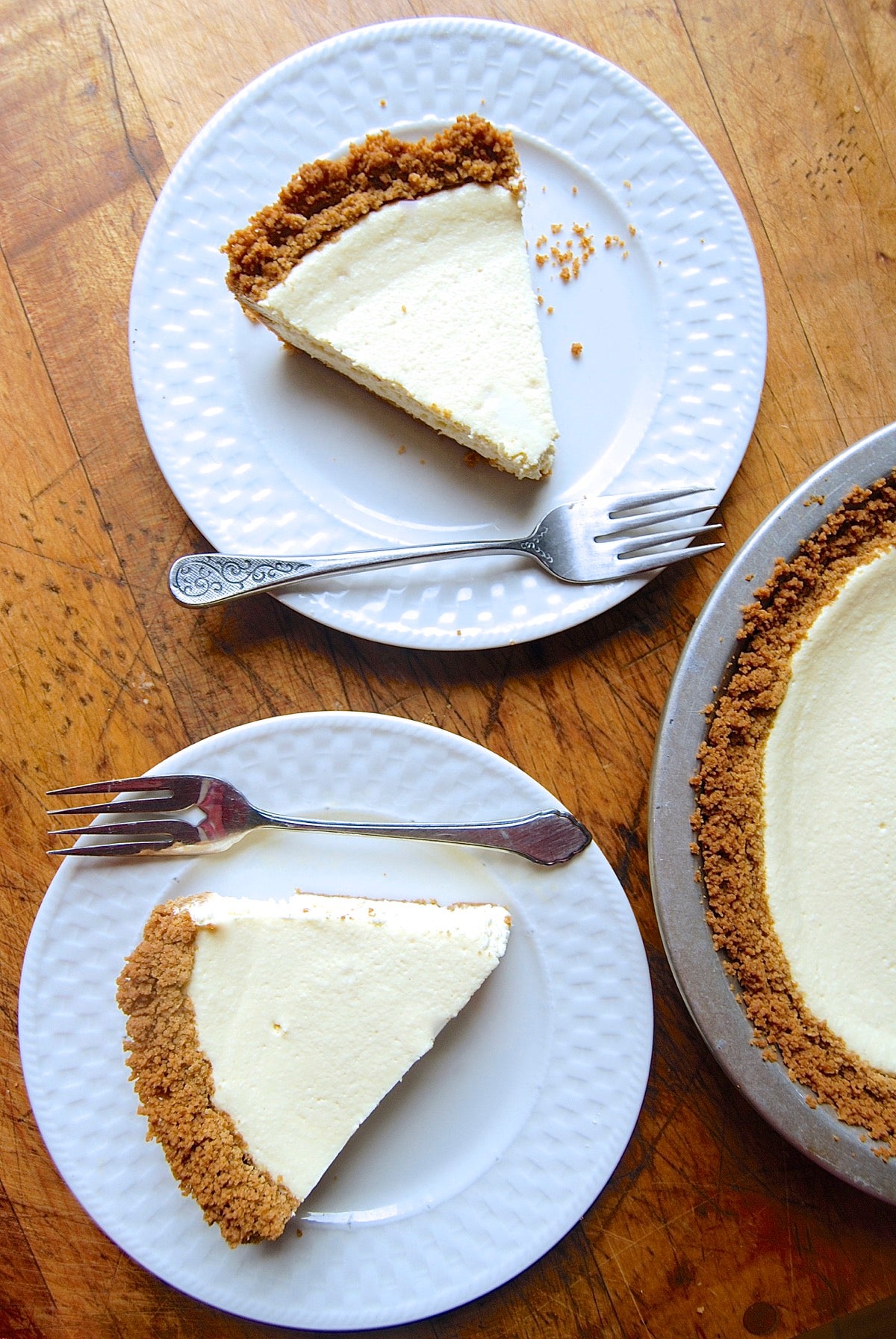 Easy Cheesecake via @kingarthurflour