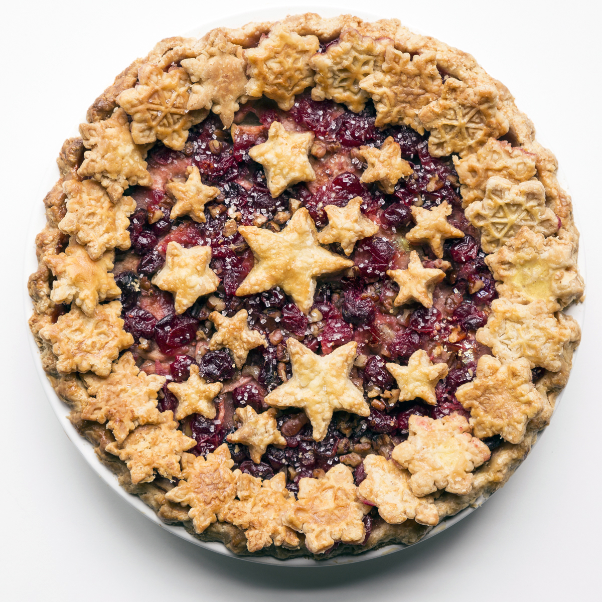 Cranberry Apple Pie via @kingarthurflour