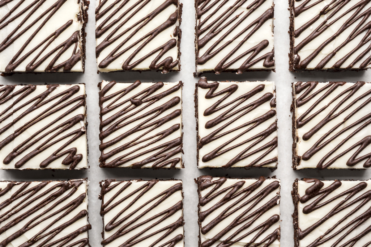 Melting Mint Brownies via @kingarthurflour