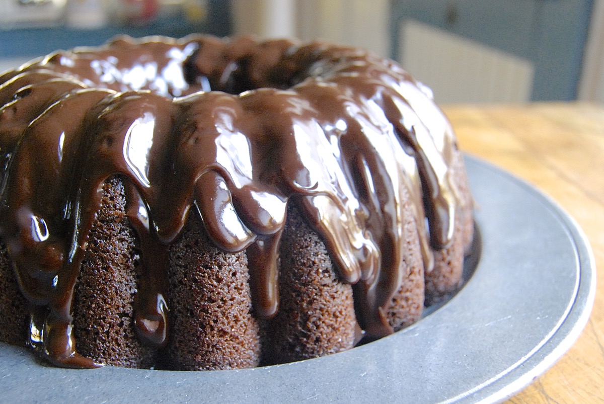 Chocolate Fudge Bundt Cake via @kingarthurflour