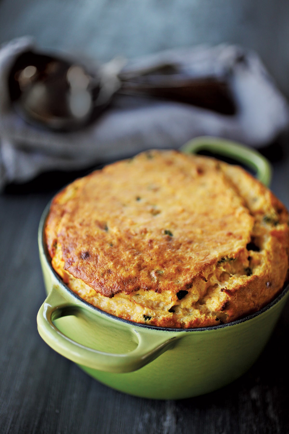 Smoked Gouda Spoonbread via @kingarthurflour