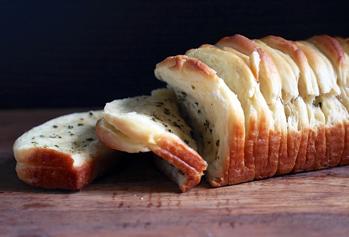 Butterflake Herb Loaf Bakealong via @kingarthurflour