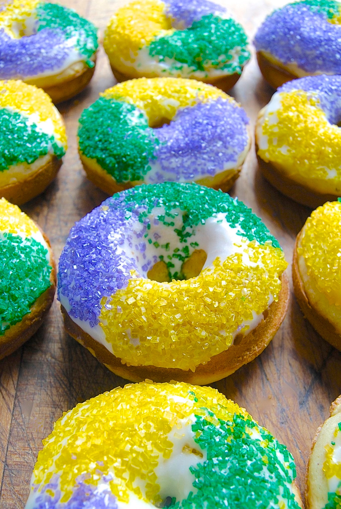 King Cake Doughnuts via @kingarthurflour