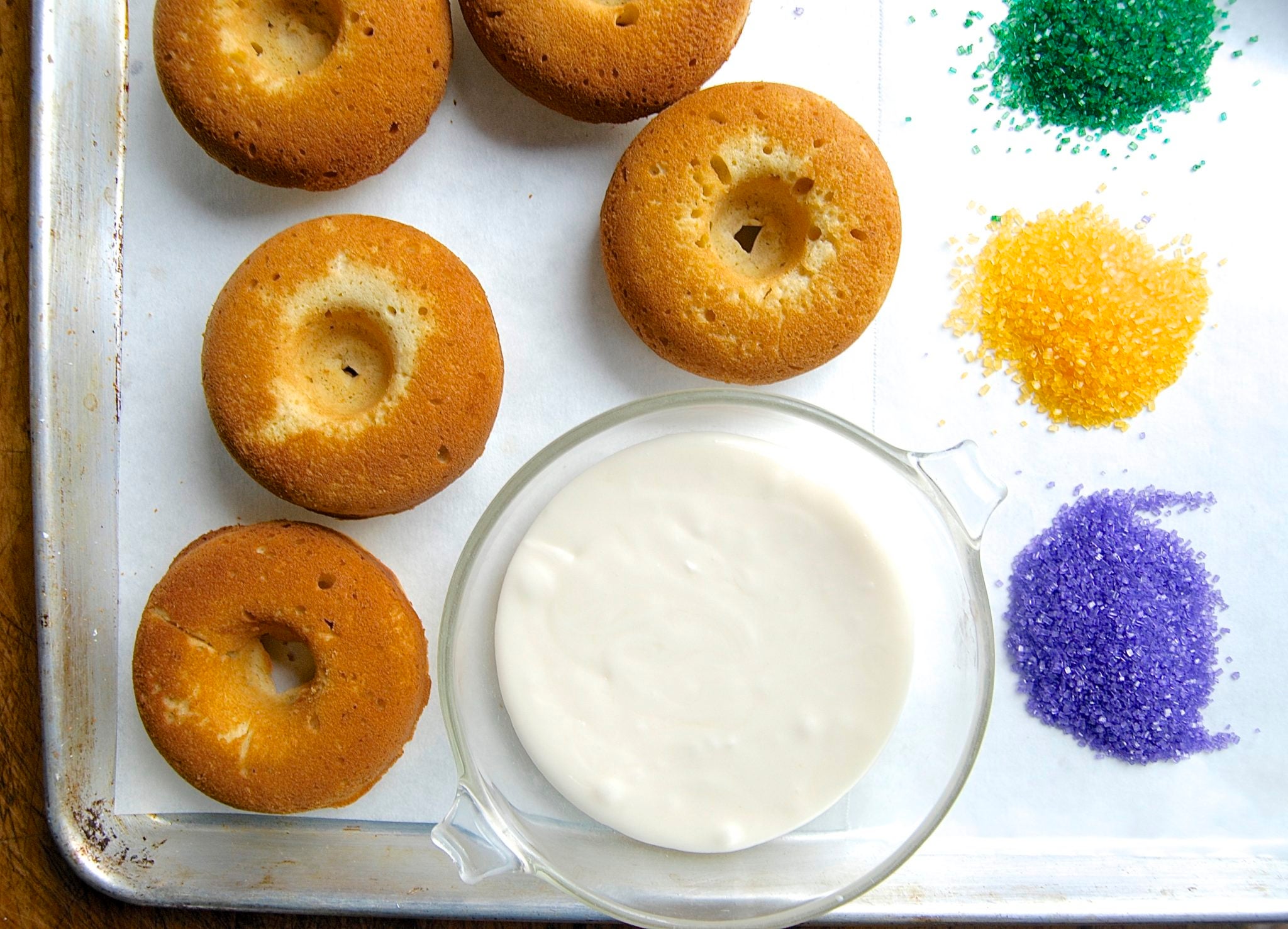 King Cake Doughnuts via @kingarthurflour